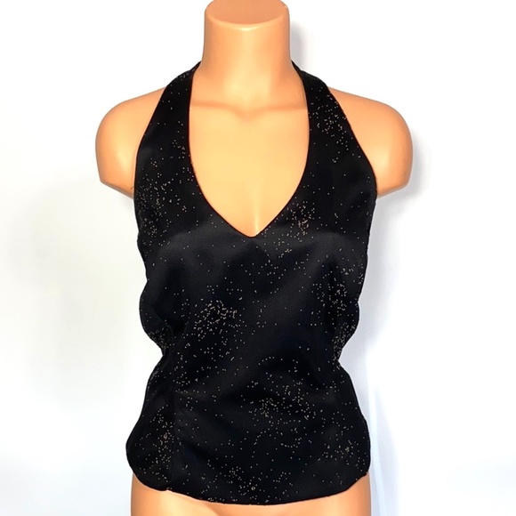 Crimson by Lawrence Kurtz Beaded Mesh Halter Top - Picture 3 of 10